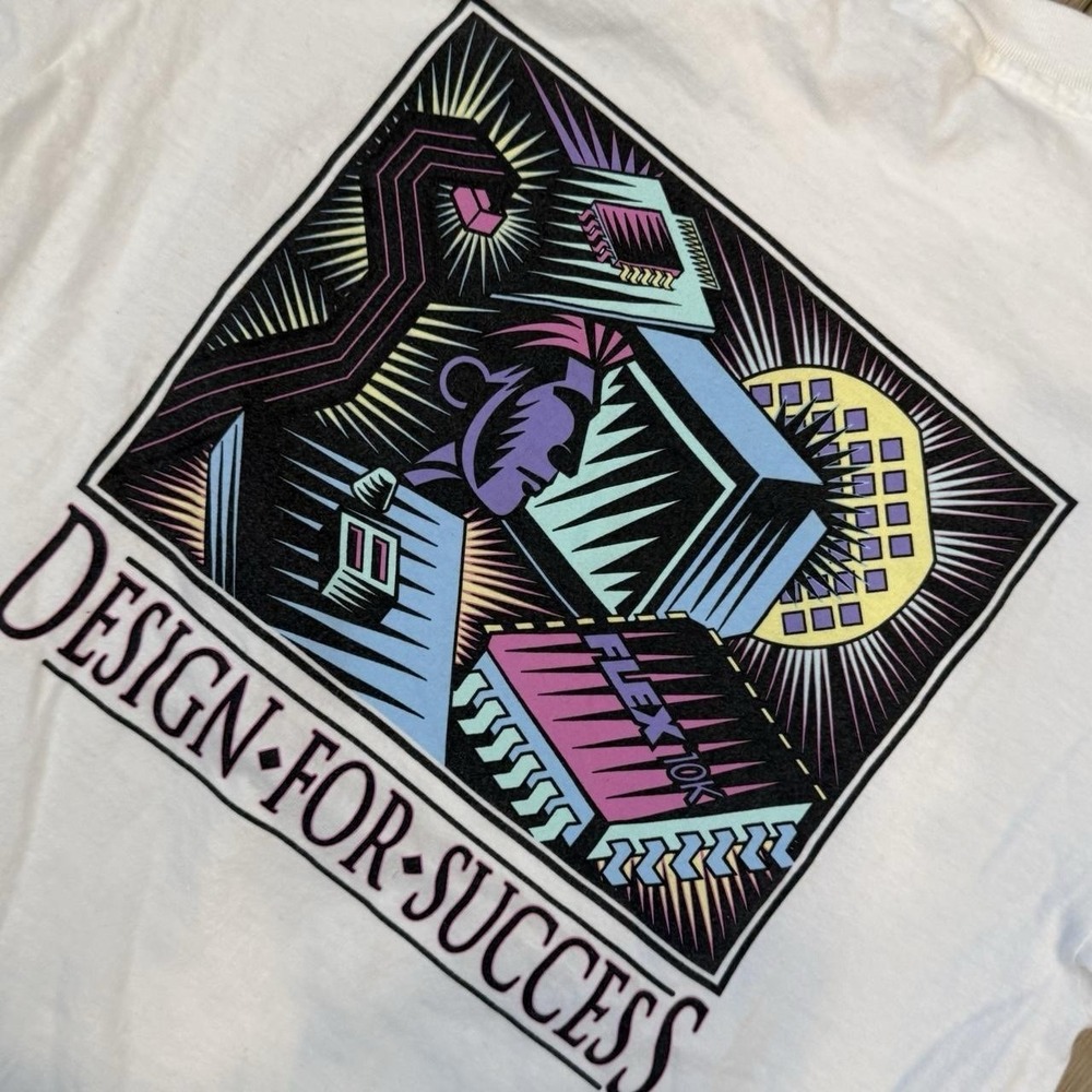 Vintage Altera Technology Apex Intel Programmable Chip White Graphic Tee Adult M